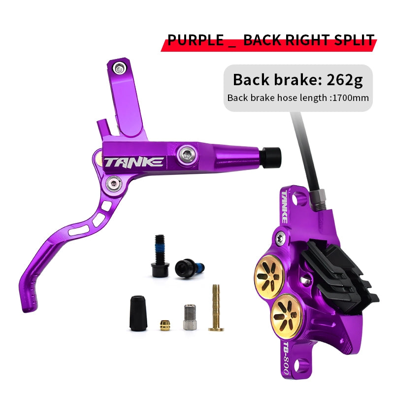 TANKE MTB 4 Piston Hydraulic Disc Brake 900/1700mm 4 Piston Resin Brake Pads Oil Pressure AM DH Road MTB Ultralight Disc Brake