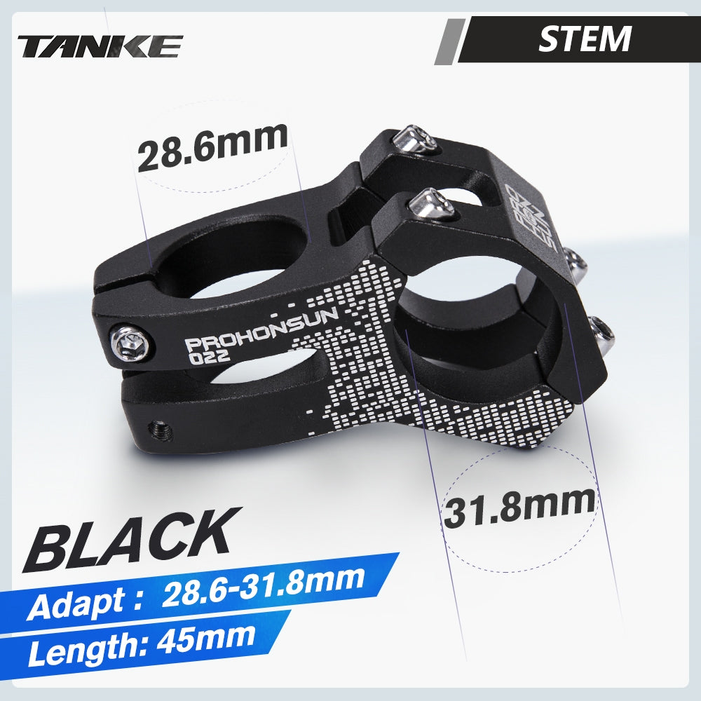 TANKE-MTB Road Bike Stem,CNC Aluminum Alloy Bicycle Parts,High-strength Short Handlebar,022 XC AM,25.4mm,28.6mm,31.8mmWith cover