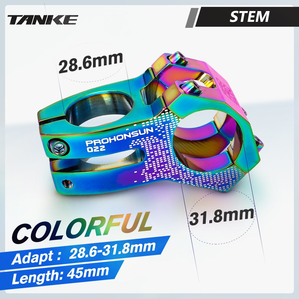 Potencia para bicicleta de carretera TANKE-MTB, piezas de aleación de aluminio CNC, manillar corto de alta resistencia, 022 XC AM, 25,4 mm, 28,6 mm, 31,8 mm con tapa 