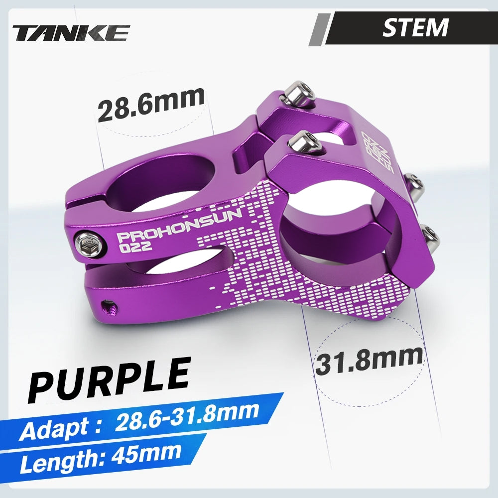 Potencia para bicicleta de carretera TANKE-MTB, piezas de aleación de aluminio CNC, manillar corto de alta resistencia, 022 XC AM, 25,4 mm, 28,6 mm, 31,8 mm con tapa 