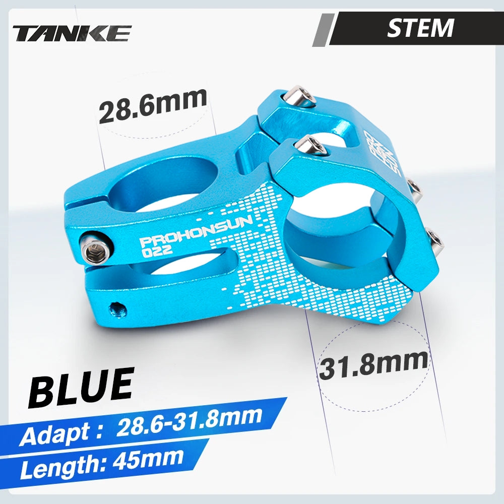 Potencia para bicicleta de carretera TANKE-MTB, piezas de aleación de aluminio CNC, manillar corto de alta resistencia, 022 XC AM, 25,4 mm, 28,6 mm, 31,8 mm con tapa 