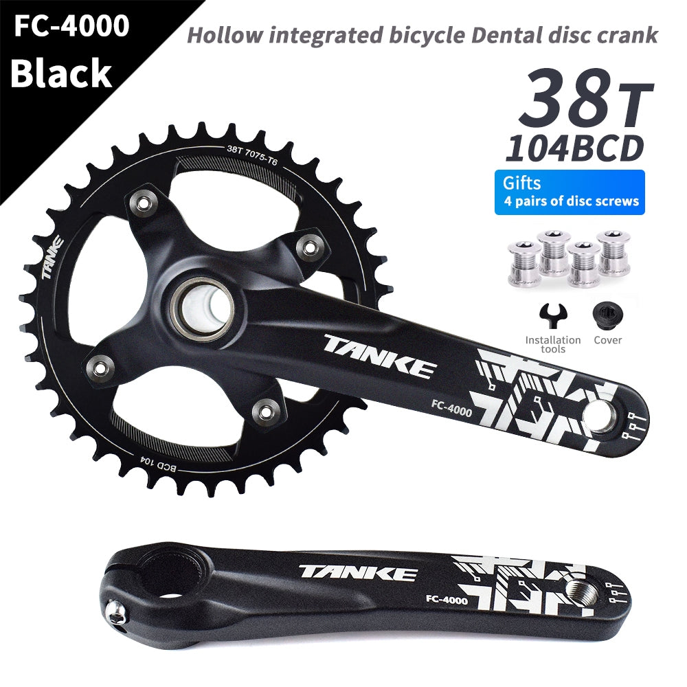 TANKE MTB  Bicycle Crank 104 BCD CNC Untralight Crank Arm MTB/Road Crankset Bottom axis