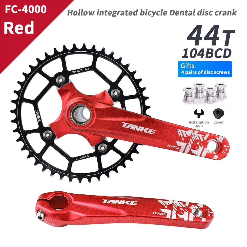 TANKE MTB  Bicycle Crank 104 BCD CNC Untralight Crank Arm MTB/Road Crankset Bottom axis