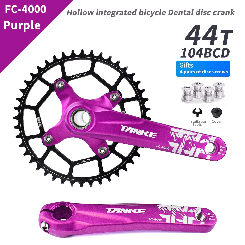 TANKE MTB  Bicycle Crank 104 BCD CNC Untralight Crank Arm MTB/Road Crankset Bottom axis