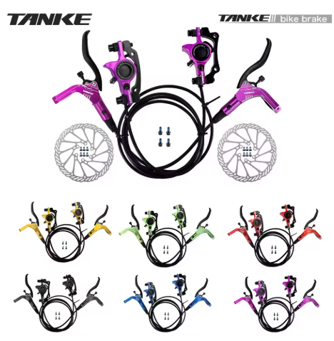 TANKE MTB Bicycle Hydraulic Disc Brake 160Mm Rotor Oil Caliper Plate Front And Rear Mountain Bike Clamp Cnc Parts With