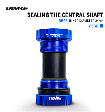 TANKE BB Bike Bottom Bracket Aluminum Alloy 68/73mm MTB Sealed Bearing Thread Type Bottom Bracket 68/73mm MTB Bike Crank Axis  MTB/Road Bike central movemnt Axis