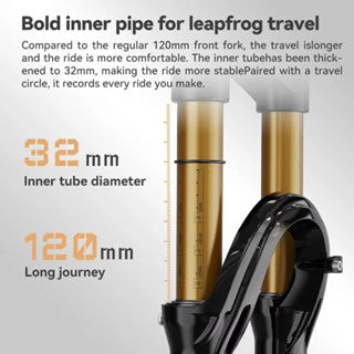 Horquilla de suspensión neumática para bicicleta de montaña TANKE de 32 pulgadas, 26/27,5/29 pulgadas, 100 mm de recorrido
