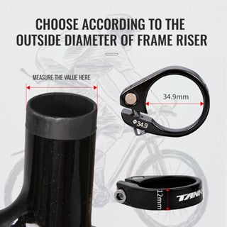 Abrazadera de tija de sillín para bicicleta de carretera TANKE MTB de 28,6 mm, 31,8 mm y 34,9 mm, de aleación de aluminio, ultraligera, para sillín